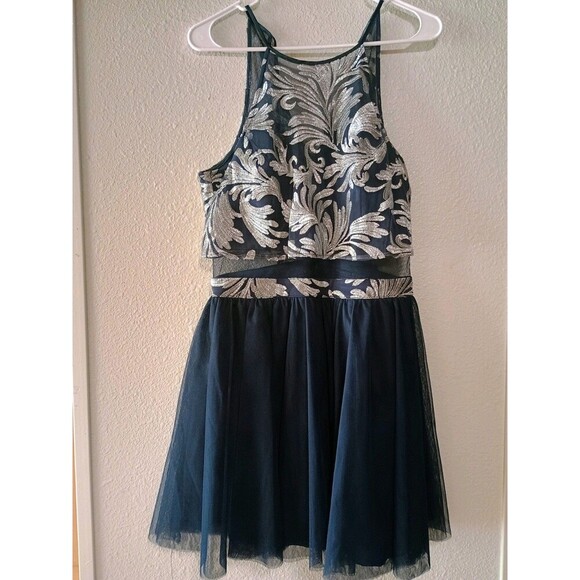 Teeze Me Dresses & Skirts - Teeze Me Size 11/12 Women's Silver And Blue Prom Dress